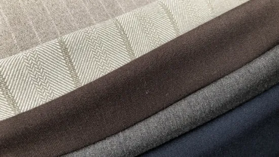 Wholesale High Quality Polyester Viscose Spandex Herringbone Fabric