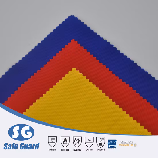 60%Cotton40%Nylon Anti-Static Waterproof Hi-Vis Yellow Twill Fr Fabric