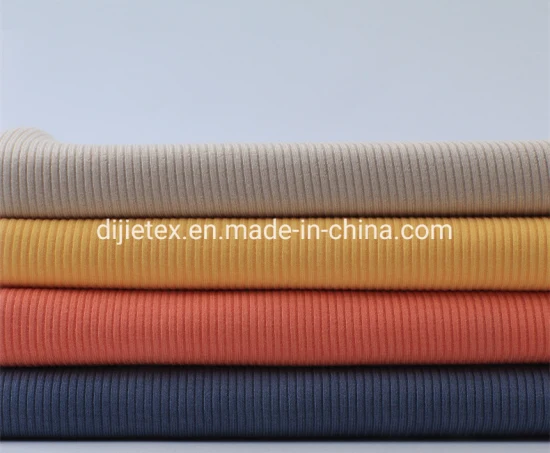Knitted Pure Cotton 92 Cotton 8 Spandex Elastic Breathable Fabric for Clothing