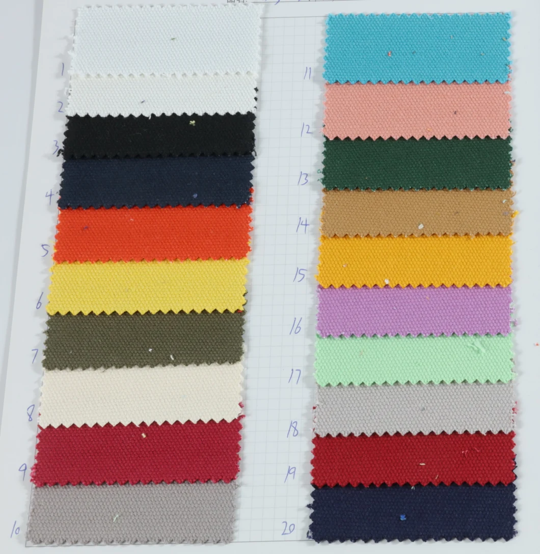 Fashion Stock Textile Cotton Canvas Plain Dyed Fabric for Garment Fabric