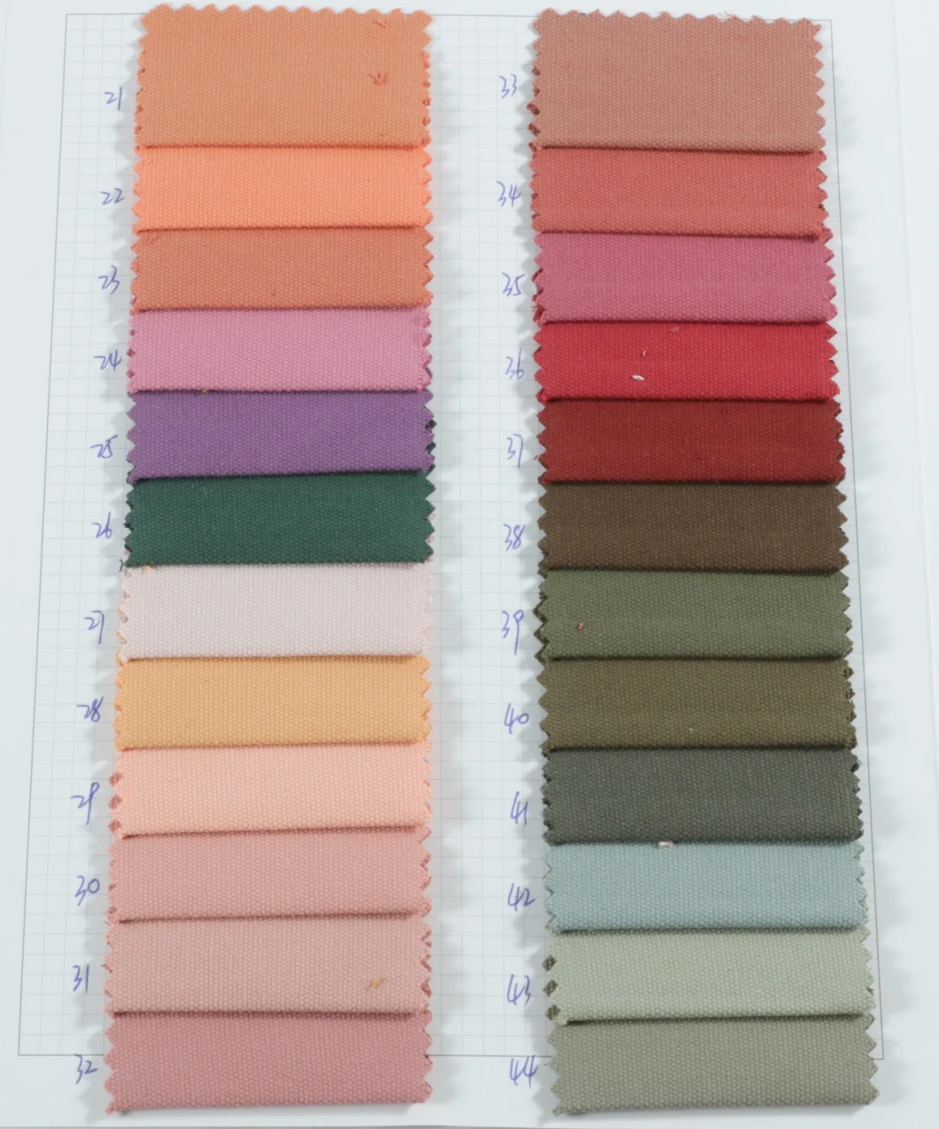 Fashion Stock 100 Cotton Plain Canvas New Design Dyed Fabric for Garment Fabric