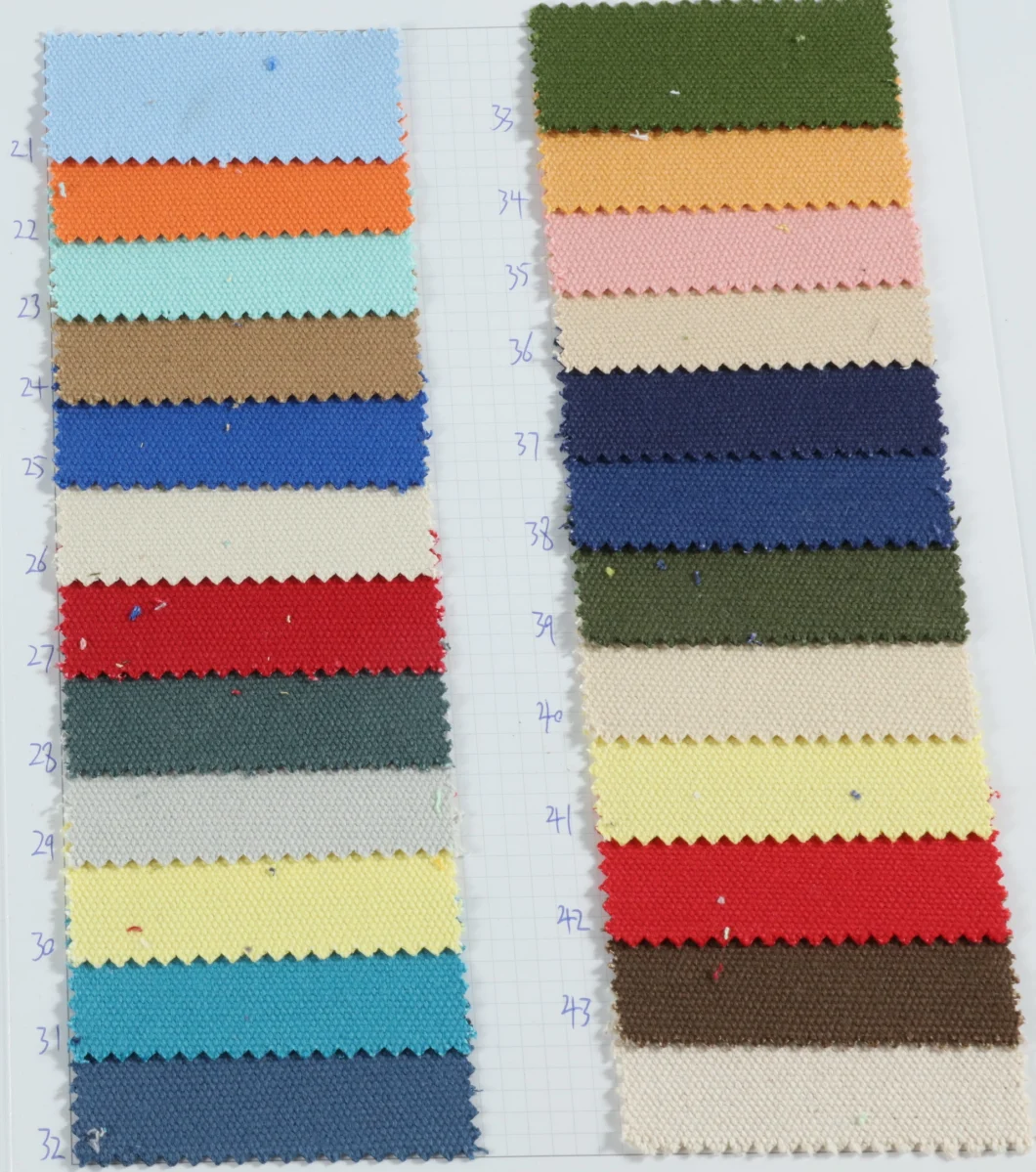 Fashion Stock Textile Cotton Canvas Plain Dyed Fabric for Garment Fabric