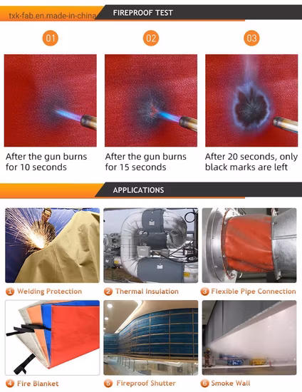 High Strength Abrasion Resistance Industrial Silicone Glass Fiber Cloth Fabric for Fabric Ductwork Connector