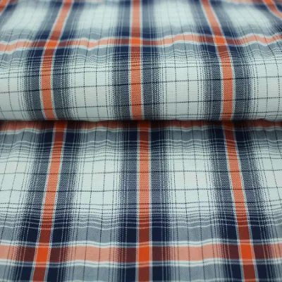 Textile 21s Brushed Pure Cotton Designs Pattern Gingham Check Fabric